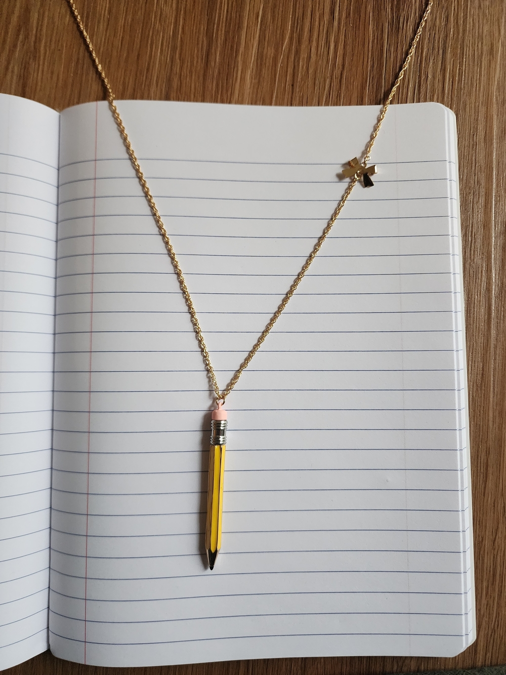 ✨ NWT Betsey Johnson Back-to-School Pencil Pendant Necklace ✨